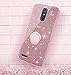 ZTE ZMax Pro Case, ZTE Carry Z981 Case, Silverback Girls Bling Glitter Sparkle Case With Stand, 3 Layers Cover for ZTE Imperial Max Z963U / ZTE Blade Max 3 Z986 / Max XL N9560 / Blade X Max -Rose Gold