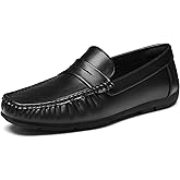 HEEZ Men's Loafers Slip On Dress Shoes Penny Loafers Leather Casual Driving Boat Shoes for Men