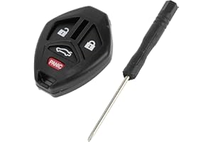 X AUTOHAUX Key Shell Case Keyless Entry Remote Key Fob Replacement Case for Mitsubishi Outlander 2007-2009 for Mitsubishi Lan