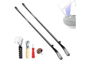 TUOTAO 2 PCS 34645 Tire Iron with Tire Repair Tools Kit | 38 in x 4/5 in, Semi-Trailer Tire Iron, Tire Mount and Demount Iron Tire Changing Removal Tool for Cars/Trucks/Taxi/Tractor/Bus
