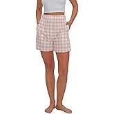SAMGU Shorts for Women Gingham Pajama Summer Cotton Casual Lounge Sleep Plaid Shorts Y2K Beach Bottoms