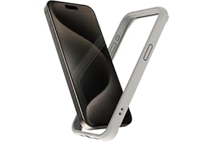 K TOMOTO for iPhone 15 Pro Max Bumper Case (6.7 Inch), Liquid Silicone Protective Frame [Shock Absorption, Raised Edge & Drop Protection], Silky and Soft Touch, Stone