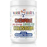 Nurse Julie's Colostrum for Kids, Chewable Colostrum Tablets, 120 Count | Children's Colostrum, Grassfed New Zealand Bovine Colostrum, Easy-to-Chew Tablets, No Additives, 2 Month Supply
