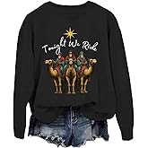 MQZUO Tonight We Ride Sweathirt, Retro Three Wise Men Tonight We Ride Christmas Hoodie