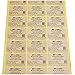 Mr-Label Blank Brown Kraft Labels - 63.5x38.1mm - for Laser and Inkjet Printer - A4 Sheet (10 sheets/210 Labels)