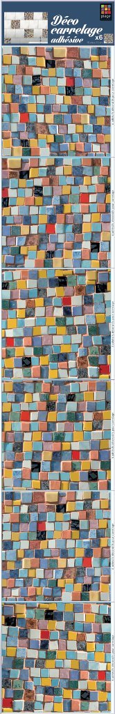 Plage 6 Wall tiles stickers Vinyl Sticker Mosaic Tiles 15x15cm
