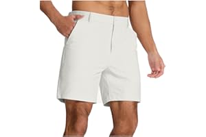 SNOWTEN Men's Classic Fit 7/11 Inch Golf Shorts Lightweight Long Stretch Hiking Short with 4 Pockets for Casual Work