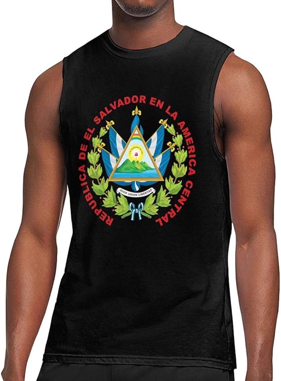 TYUHN EL Salvador Wappen Ärmellose T-Shirts für Herren ...
