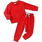YOUNGER TREE Toddler Fall Outfits for Girl Long Sleeve Sweatsuit Top and Sweatpants Set Baby Girl Winter Clothes