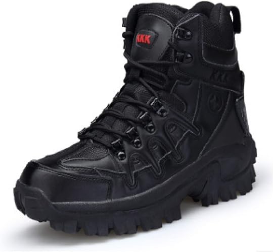 Amazon Le Ciel 厚底ワークブーツ アウトドア 冬 滑らない 丈夫 軽い はっ水 タクティカル ライディング ハイカット バイク ブーツ ジャングルブーツ バイク用ブーツ メンズ 27 5 黒 ブーツ