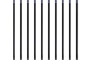 NUVO IRON Baluster 1" x 1/2" Rectangular 38" Long, Powder Coated Black - RCTB38 (10 pcs)