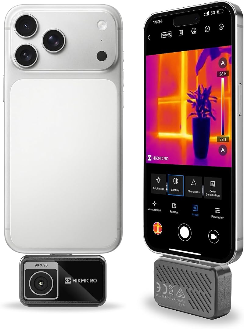 HIKMICRO MiniE Thermal Camera 96x96 IR, 192x192 SuperIR, USB-C