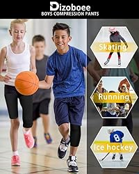 Dizoboee Youth Boys Compression Pants One Leg 3/4