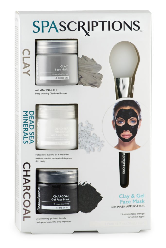 SPAScriptions Clay Dead Sea Minerals & Charcoal Gel Face Mask 1.7 Oz