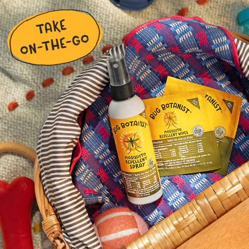 Bug Botanist Mosquito Repellent Wipes and Spray Bundle, Family Friendly