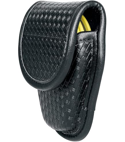 Bianchi 90-4B Handcuff Case Pouch - Top Flap, Basket Weave, Black, Fits 2.25" Duty Belts - View #5