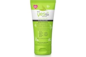 Yes To Tea Tree Pre Shampoo Scalp Scrub, 6 Fl Oz - Gently Exfoliates Itchy Scalp, Removes Build Up, With Witch Hazel, Apple Cider Vinegar & Sage Oil, Natural & Cruelty Free