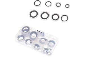 Yumfugu 30 PCS Air Conditioning Compressor Gasket, Multiple Specifications Leak-Proof Seal Ring Combination Set, High Temperature Resistant A/C System Port Washer, Universal for Most Cars (Black)
