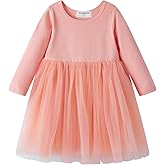 Mud Kingdom Little Girls Long Sleeve Sparkly Dress Cute Tutu Dress Princess