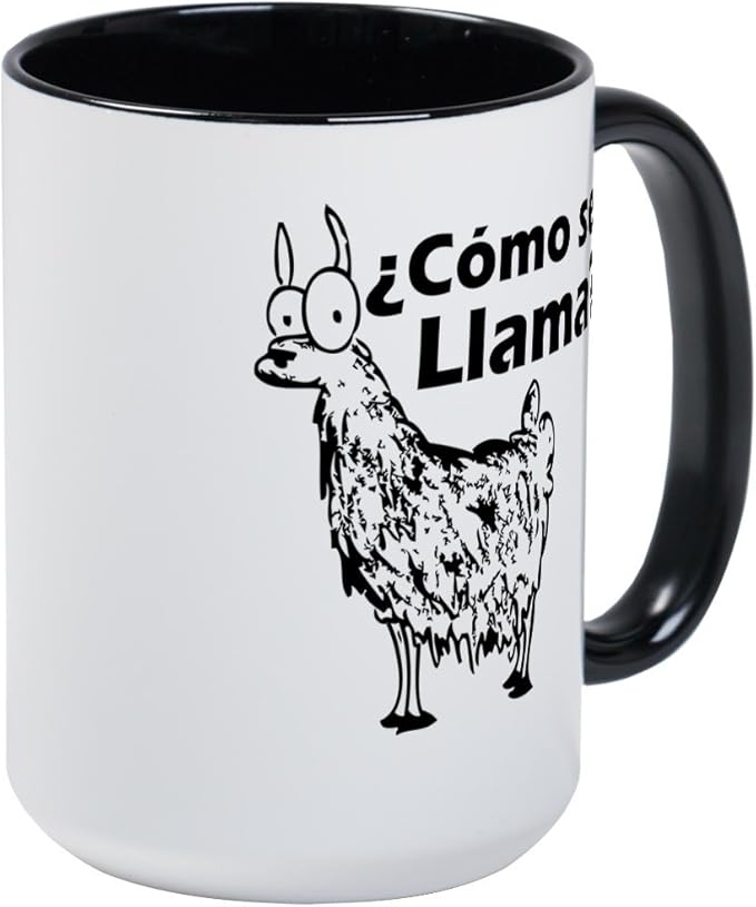 Amazon.com: CafePress Como Se Llama Large Mug Coffee Mug, Large 15 oz