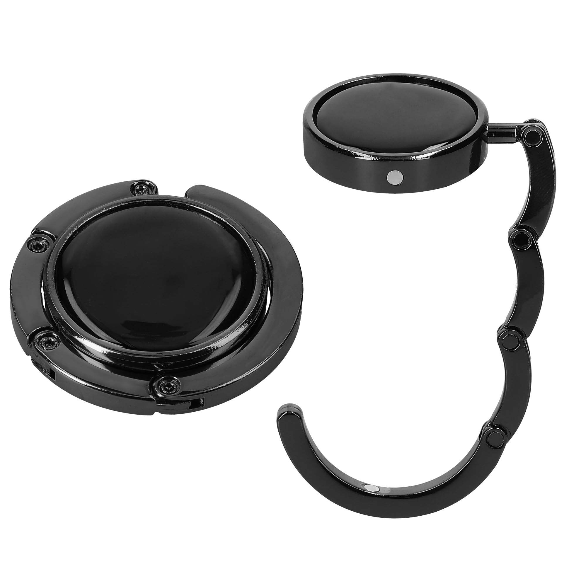 kwmobile Purse Hook for Table - Set of 2 Purse Holder - Folding Handbag Hanger - Portable Bag Holder - Bag Hooks for Desk - Table Hook Black — image 1