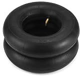 QWORK 2 Pieces 4.10/3.50-4 Inner Tube Bent Valve for Wheelbarrows Lawn Mowers view 3