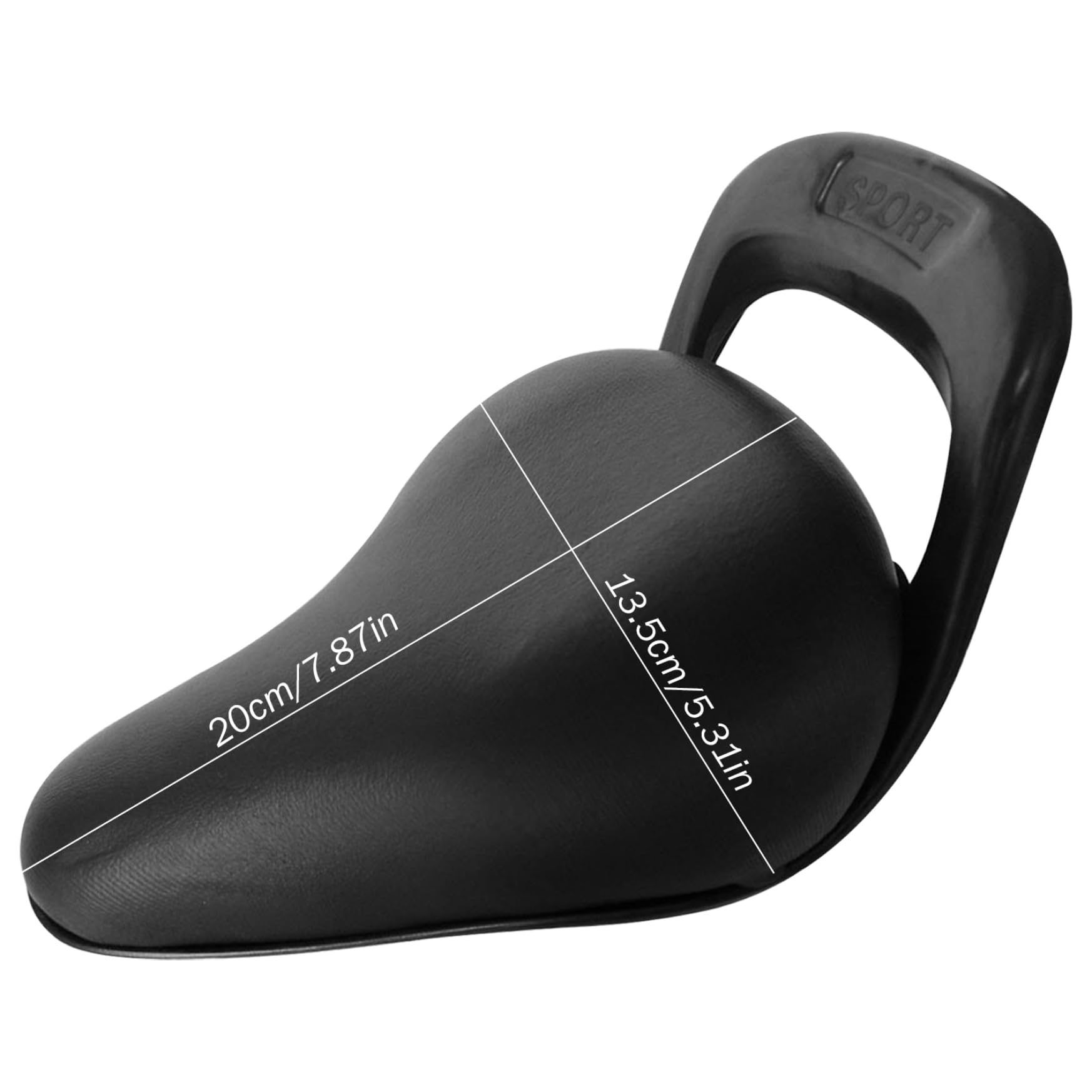 Bike Seat for Kids Waterproof Child Bike Seat Bike Saddle Handled PU Child Bicycle Seat Curved Replacement Kids Bike Seat Easy to Remove 7.9x5.3in