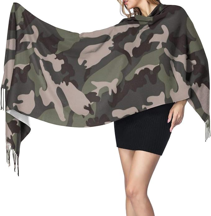 Camouflage Camo Women's Winter Warm Scarf Fashion Long Large Soft