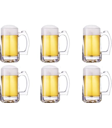 Amazon.com | Libbey 12-oz Glass Beer Steins (Pack of 12): Beer Mugs & Steins