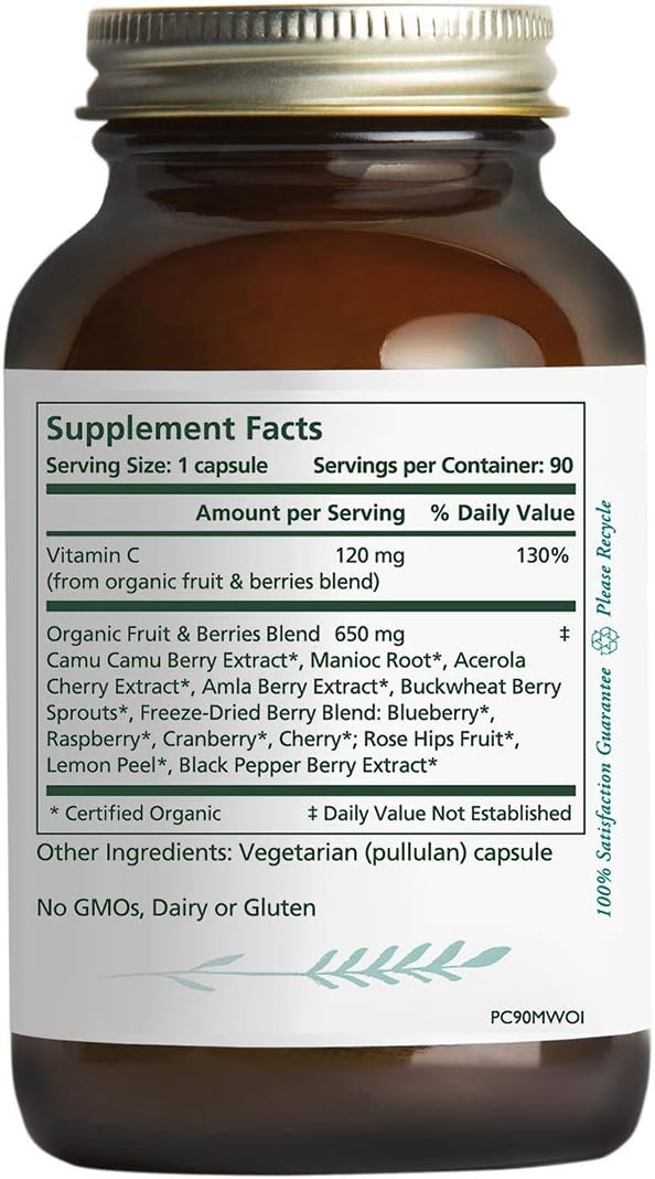 Pure Synergy Pure Radiance C (90 Capsules) 100% Natural Vitamin C from Fruits & Berries, Non-GMO: Health & Personal Care