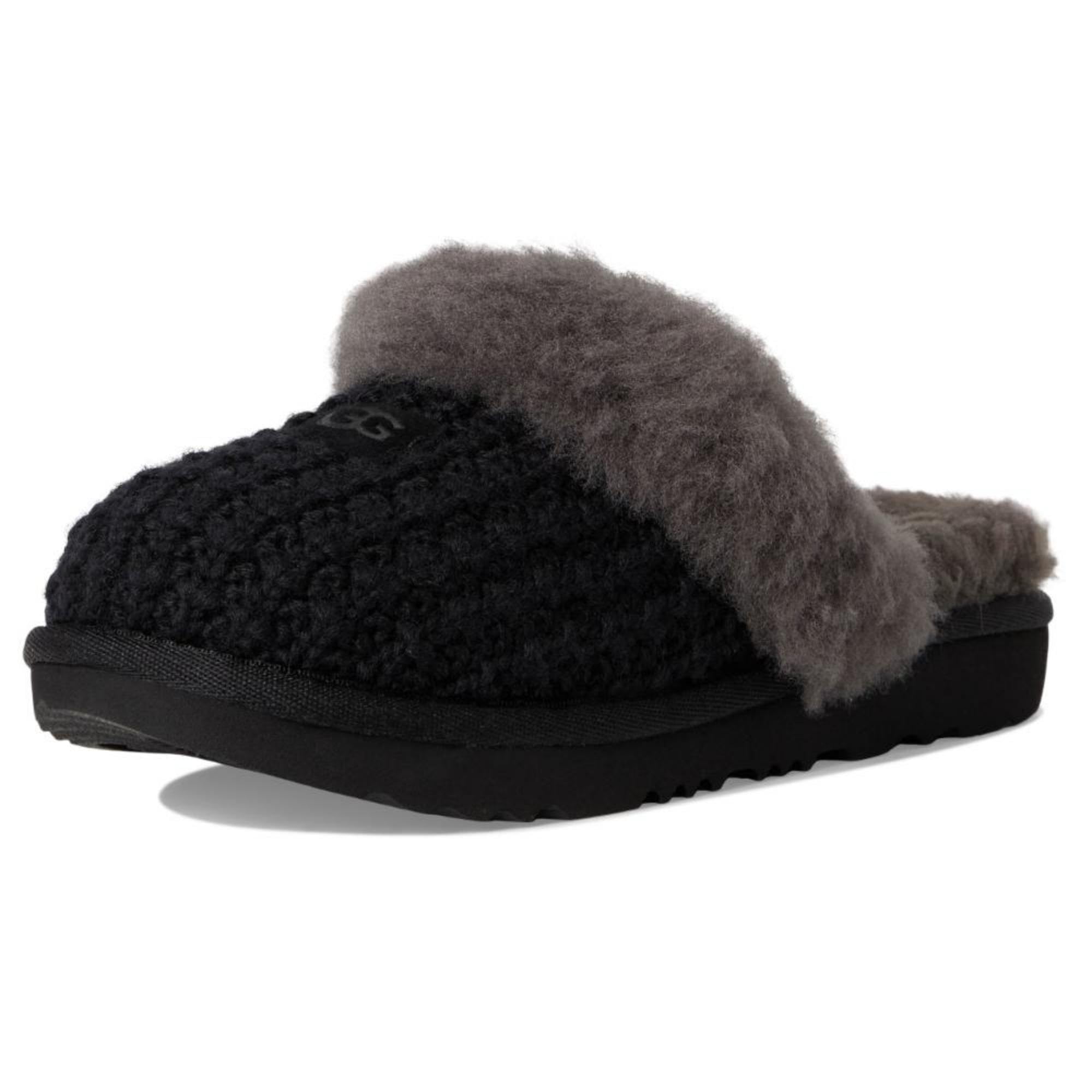 UGG Kids’ K Cozy Ii Knit Slipper, Black, 5