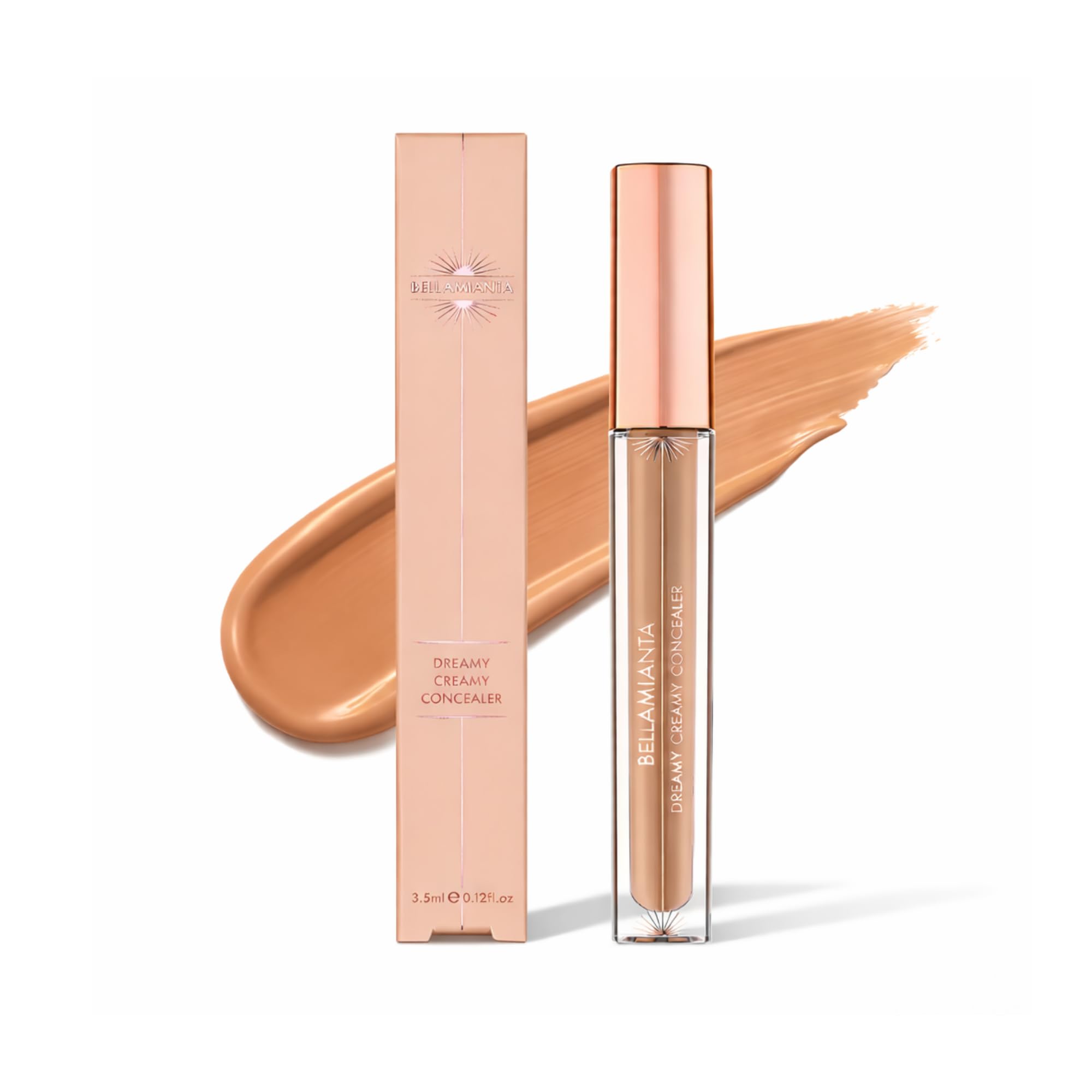 Bellamianta Dreamy Creamy Concealer - Long Lasting, Full Coverage with Natural Finish - Under Eye Concealer for Dark Circles & Blemishes - Hydrating Formula & Easy to Apply