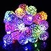 DecorNova 20 Feet 30-LED Rattan Ball Solar String Lights Outdoor,Multi Color