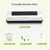 Bonsenkitchen Compact Vacuum Sealer Pearl White with Roll Cutter view 7