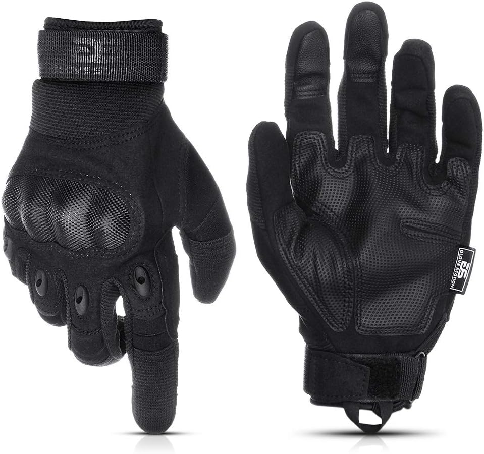 Glove Station The Combat Military Police Outdoor Sports Tactical Rubber Knuckle Gloves for Men