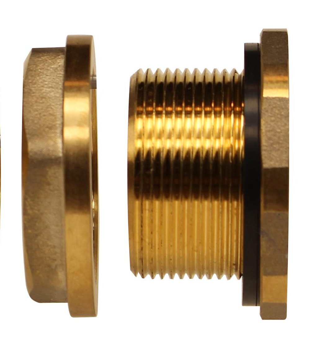 RAINPAL F075LFLH Brass 3/4" Female Bulkhead Fitting(Lead Free Compliant