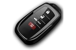 Tukellen for Toyota Key fob Cover Soft Key Shell Case for 2025 Camry 2019-2025 Land Cruiser,2021-2025 Sienna Venza Hilux Fortuner 2023-2025 Highlander Tundra Corolla bZ4X Prius 4/5/6 Buttons-Black