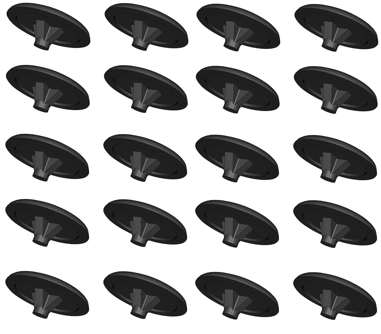 cyclingcolors 20x Cache vis Noir pz2 Abdeckkappen 20 x Cover caps, Black