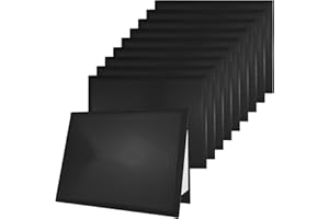 GraduatePro 10 Pack Diploma Cover 8.5x11 Certificate Document Presentation Holder Smooth Leather Letter Size Black