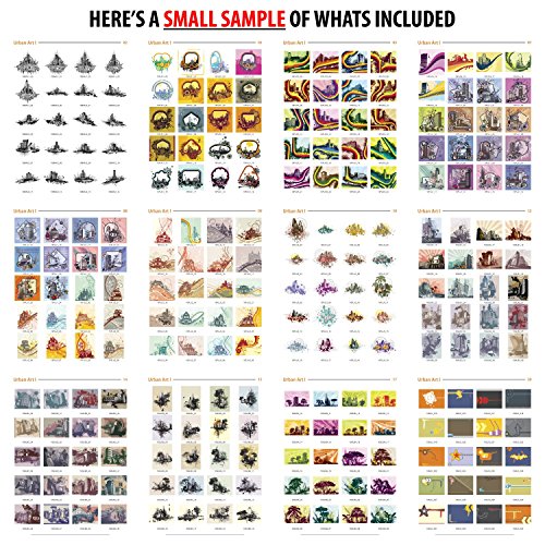 image for Clipart deSIGN USA Urban Art 1-2 Backgrounds Bundle-Vector Clip Art Im
