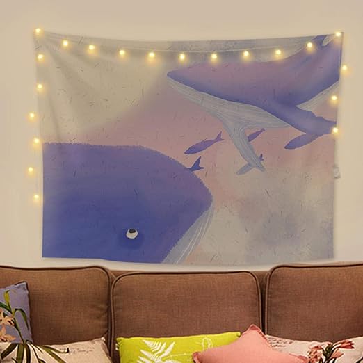 Hgjkkjlk Fondo De Ballenas Tela Decoracion De La Habitacion Tela