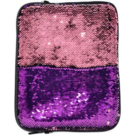 Reversible Sequined Messenger Tablet Case for 7"-8" Tablets (Purple)