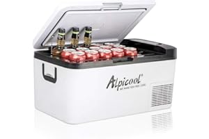 Alpicool K18 Portable Car Freezer,12 Volt Refrigerator, 19 Quart (18 Liter) Fast Cooling 12V Car Fridge -4℉~68℉, Car Cooler, 12/24V DC and 100-240V AC for Outdoor, Camping, RV, Truck, Boat