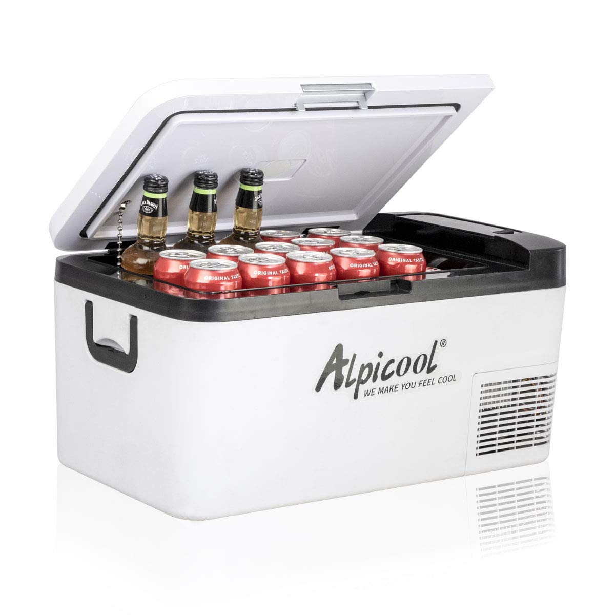 Alpicool K18 Portable Car Freezer,12 Volt Refrigerator, 19 Quart (18 Liter) Fast Cooling 12V Car Fridge -4℉~68℉, Car Cooler, 12/24V DC and 100-240V AC for Outdoor, Camping, RV, Truck, Boat