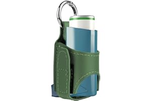 Beautyflier Asthma Inhaler Holder PU Leather Travel Handy Holder for Adults and Kids, Inhaler Not Included