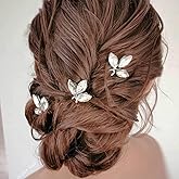 Evild Bridal Hair Accessories Silver Rhinestone Hair Pins Wedding Hair Pieces for Women (Pack of 3)