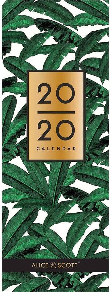 Alice Scott Slim Wall Calendar 2020