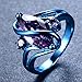 Rongxing Jewelry New Purple Cz Ring,Gold-Plated-Copper Blue S