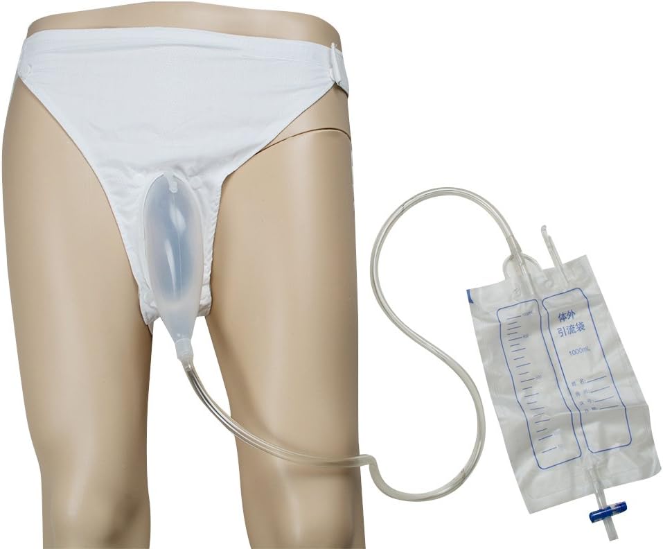 Lolicute Urinal Pee HolderUrine Bag Collector 1000ml Portable Wearable