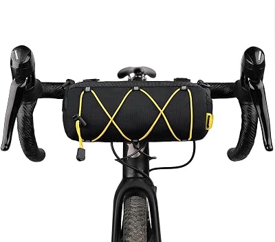 Rhinowalk Bike Front Handlebar Bag 2.4L Waterproof Reflective Straps Black